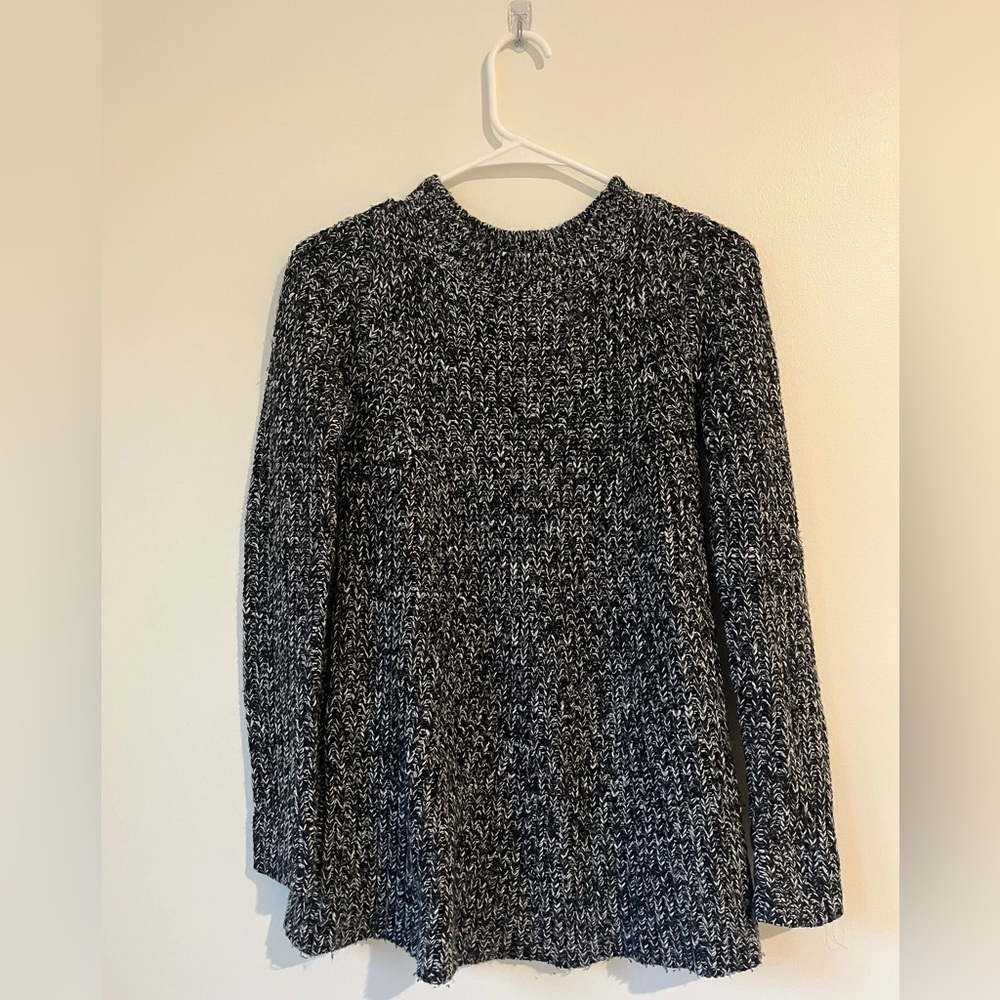 Black and white knit sweater